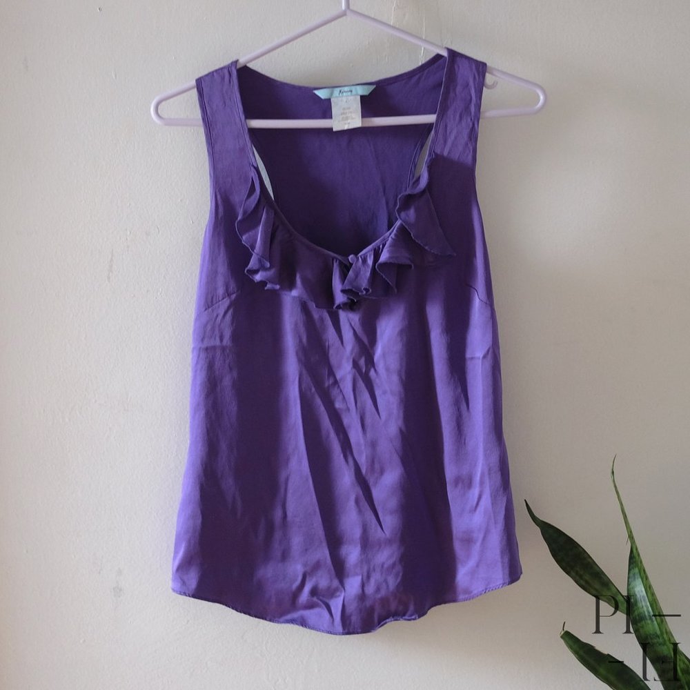 Marciano Silk purple tank top size Medium